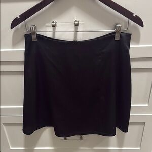 Chic Black Satin Skirt